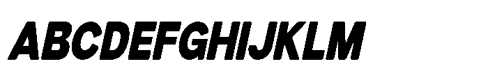Dnv Rounded Black Condensed Italic Font UPPERCASE