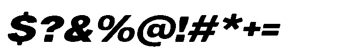 Dnv Rounded Black Expanded Italic Font OTHER CHARS