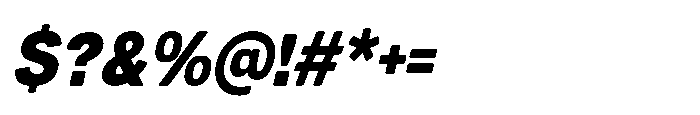 Dnv Rounded Black Semi Condenced Italic Font OTHER CHARS