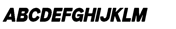 Dnv Rounded Black Semi Condenced Italic Font UPPERCASE