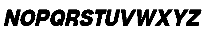 Dnv Rounded Black Semi Condenced Italic Font UPPERCASE