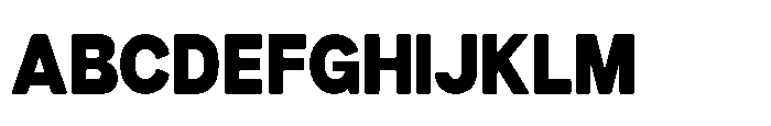Dnv Rounded Black Semi Condenced Font UPPERCASE