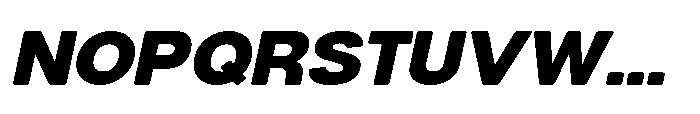 Dnv Rounded Black Semi Expanded Italic Font UPPERCASE