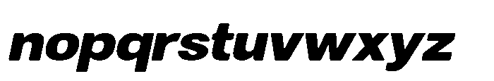Dnv Rounded Black Semi Expanded Italic Font LOWERCASE