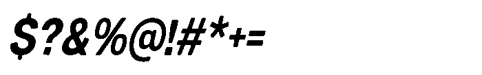 Dnv Rounded Bold Condensed Italic Font OTHER CHARS