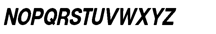 Dnv Rounded Bold Condensed Italic Font UPPERCASE