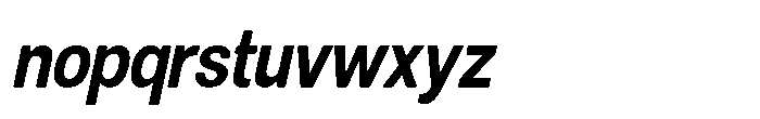 Dnv Rounded Bold Condensed Italic Font LOWERCASE