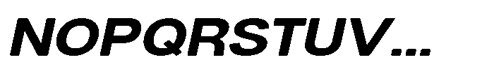 Dnv Rounded Bold Expanded Italic Font UPPERCASE