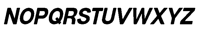 Dnv Rounded Bold Semi Condenced Italic Font UPPERCASE