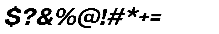 Dnv Rounded Bold Semi Expanded Italic Font OTHER CHARS
