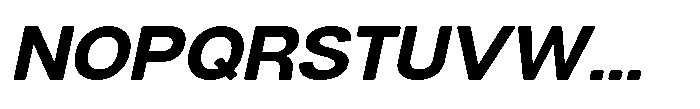 Dnv Rounded Bold Semi Expanded Italic Font UPPERCASE