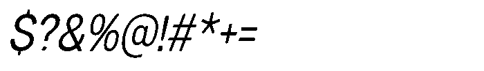 Dnv Rounded Condensed Italic Font OTHER CHARS