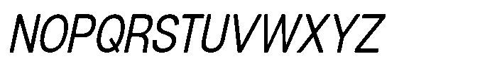 Dnv Rounded Condensed Italic Font UPPERCASE