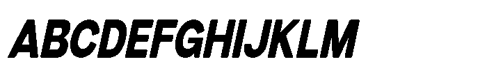 Dnv Rounded Extra Condensed Italic Font UPPERCASE