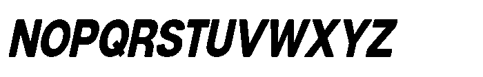 Dnv Rounded Extra Condensed Italic Font UPPERCASE