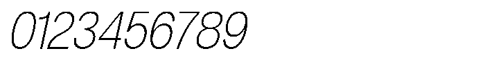 Dnv Rounded Extra Light Condensed Italic Font OTHER CHARS