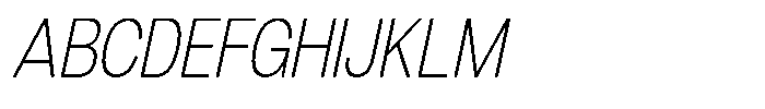 Dnv Rounded Extra Light Condensed Italic Font UPPERCASE