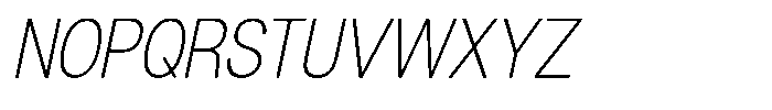 Dnv Rounded Extra Light Condensed Italic Font UPPERCASE