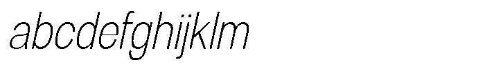 Dnv Rounded Extra Light Condensed Italic FONT
