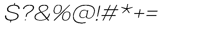 Dnv Rounded Extra Light Expanded Italic Font OTHER CHARS
