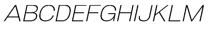 Dnv Rounded Extra Light Expanded Italic Font UPPERCASE