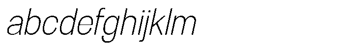Dnv Rounded Extra Light Semi Condensed Italic FONT