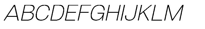 Dnv Rounded Extra Light Semi Exp Italic Font UPPERCASE