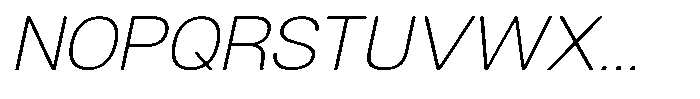 Dnv Rounded Extra Light Semi Exp Italic Font UPPERCASE