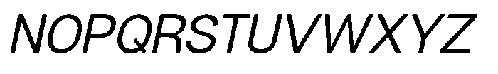 Dnv Rounded Italic Font UPPERCASE