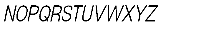 Dnv Rounded Light Condensed Italic Font UPPERCASE