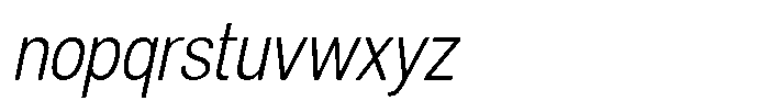 Dnv Rounded Light Condensed Italic Font LOWERCASE