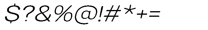 Dnv Rounded Light Expanded Italic Font OTHER CHARS