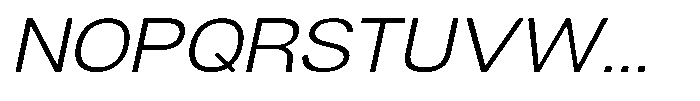 Dnv Rounded Light Expanded Italic Font UPPERCASE