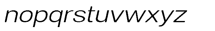 Dnv Rounded Light Expanded Italic Font LOWERCASE