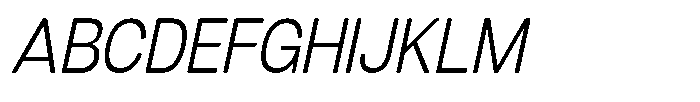 Dnv Rounded Light Semi Condenced Italic Font UPPERCASE