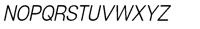 Dnv Rounded Light Semi Condenced Italic Font UPPERCASE
