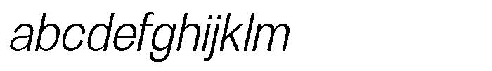 Dnv Rounded Light Semi Condenced Italic FONT
