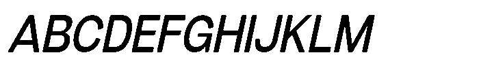 Dnv Rounded Medium Semi Condenced Italic Font UPPERCASE