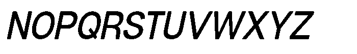 Dnv Rounded Medium Semi Condenced Italic Font UPPERCASE