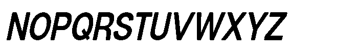 Dnv Rounded Semi Bold Condensed Italic Font UPPERCASE
