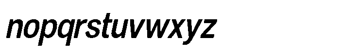Dnv Rounded Semi Bold Condensed Italic Font LOWERCASE