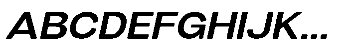 Dnv Rounded Semi Bold Expanded Italic Font UPPERCASE