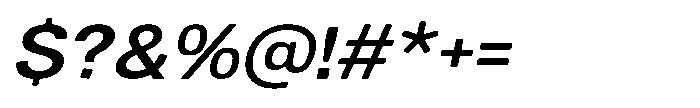 Dnv Rounded Semi Bold Semi Expanded Italic Font OTHER CHARS