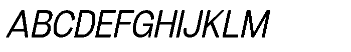 Dnv Rounded Semi Condenced Italic Font UPPERCASE