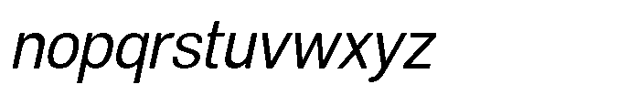 Dnv Rounded Semi Condenced Italic Font LOWERCASE