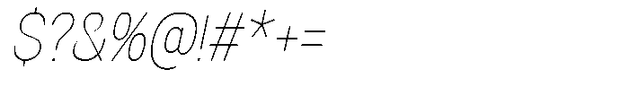 Dnv Rounded Thin Condensed Italic Font OTHER CHARS