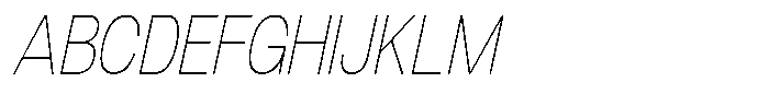 Dnv Rounded Thin Condensed Italic Font UPPERCASE