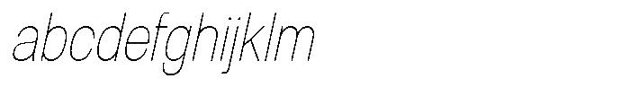 Dnv Rounded Thin Condensed Italic FONT