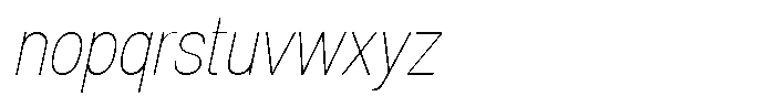Dnv Rounded Thin Condensed Italic Font LOWERCASE