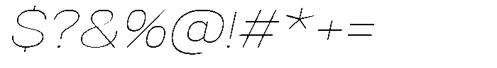 Dnv Rounded Thin Expanded Italic Font OTHER CHARS